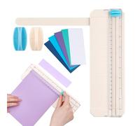 OTCRAFT Mini Paper Trimmer with 1Cutting/1Scoring Blades Extending Ruler for Scrapbooking Craft, Paper, Postcards,Coupon, Photos,Label, Cardstock ect Closed Size Approx.26.5x8.5cm/10.4x3.3inch