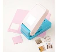 OTCRAFT Stamp Puncher 1.5 inch Large Square Postage Stamp Punch |Stamp Hole Puncher| Craft Punch Action Paper Punches for Crafting Scrapbooking DIY Scrapbooking Journaling Card Making