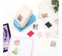 OTCRAFT Stamp Puncher, Stamp punch 1X0.8inch Rectangular Postage Stamp Punch, Scalloped Rectangle Lever Action Paper Punches for crafting Scrapbooking DIY Scrapbooking Journaling Card Making