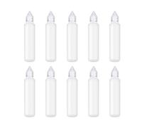 OTCRAFT10 Pack 30 ML Empty Fine Tip Applicator Bottles; Plastic Squeeze Bottle for Glue Paint Ink; Clear Liquid Dispenser Small Gluing Projects, Paper Quilling DIY Craft, Acrylic Paintin