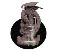 OTDCGI Large Dragon Backflow Incense Burner, Handmade, Ceramic, Exquisite Waterfall Incense Holder with 100 Backflow Incense Cones and 1 Mat, Aromatherapy Ornament Home Decor Meditation Gift, Set