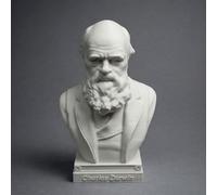 otdlle Charles Darwin Gregor Mendel Louis Pasteur Mendeleev Fleming Bust Head Sculpture Statue Decoration Collectible Figurine Desk Table Top (Charles Darwin, 4" Hx2.5 Wx2 D)