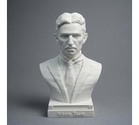 otdlle Nikola Tesla Bust Great Scientists Statue Decor Multiple Sizes | 4-inch Physical Scientist Decoration Historical Famous People Figurine Collectible Miniature Desktop Model Role-Playing