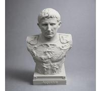 otdlle Roman Emperor Augustus Marcus Aurelius Nero Claudius Diocletian Constantine The Great Bust Head Sculpture Statue Collectible Figurine Table Top Home Decor (Augustus, 4" Hx2.5 Wx2 D)