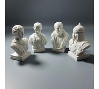 otdlle Statue Alexander the Great Julius Caesar Genghis Khan Napoleon Bust | 6-inch Historical Emperor Collectible Figurines for Desk Top & Home Decor, Head Sculpture for Bookshelves, Students Gift