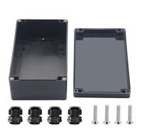 Otdorpatio Project Box ABS Black Electrical Boxes IP67 Outdoor Waterproof box Electronic Junction Box Power Enclosure with Cable Glands for DIY Project 7.9 x 4.7 x 3 inch (200x120x75mm)
