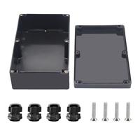 Otdorpatio Project Box ABS Black Electrical Boxes IP67 Outdoor Waterproof box Electronic Junction Box Power Enclosure with Cable Glands for DIY Project 9.1 x 5.9 x 3.4 inch (230x150x87mm)