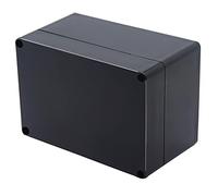 Otdorpatio Project Box IP65 Waterproof Junction Box ABS Plastic Black Electrical Boxes DIY Electronic Project Case Power Enclosure, 6.3''x4.33''x3.54'' (G16)