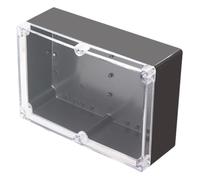 Otdorpatio Project Box IP65 Waterproof Junction Box ABS Plastic Black Electrical Boxes DIY Electronic Project Case Power Enclosure Clear Cover 10.35“x7.17”x3.74“