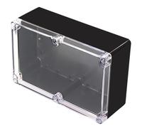 Otdorpatio Project Box IP65 Waterproof Junction Box ABS Plastic Black Electrical Boxes DIY Electronic Project Case Power Enclosure Clear Cover 9.06"x5.91"x3.35"