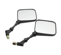 OTDQS 1 Pair Motorcycle Rear View Side Mirror For Suzuki DR200 DR250 DR350 DRZ400 DR650 Transparent Glass Lens 10mm Thread Wing