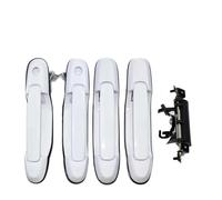 OTDQS 5 Pcs Front Rear Left Right Exterior Door Handle Rear Trunk Tailgate White Black for Toyota for Sienna 3.0L 1998-2003 Body Fittings(White 4 Sides)