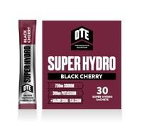 OTE Sports Super Hydro Electrolyte Powder Sachets | 750mg Sodium & 300mg Potassium Per Serving | High Strength Hydration Drink Mix for Endurance Sports 30 x 7g Sachets (Black Cherry)