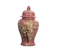 OTENG Ceramic jar, ginger jars Vintage Ceramic Chinese Style Storage Jar,Ceramic Ginger Jar Decoration Large-Capacity Storage Jar with Lid Living Room Home Decoration(27-60cm)