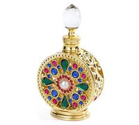 OTENG Vintage Perfume Bottle Glass Perfume Bottle Decorative Crystal Perfume Bottle Empty Refillable Rhinestones Jeweled Vintage Perfume Vial Scent Bottles For Ladies Girls