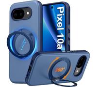 Oterkin 360° Spin Stand for Google Pixel 10a Case Magnetic, Compatible with MagSafe, 12FT Military Protection 360° Rotatable Ring, Shockproof Non-slip Matte Slim Phone Case for Pixel 10a, Blue