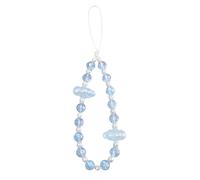 OTETTS Cloud Phone Charm Crystal Pearl Cellphone Chain Strap String Handmade Aesthetic Cute Bag Camera Charms for Women, L, Nylon Pearl Crystal, No Gemstone