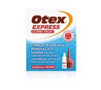 Otex Express Combi Pack, Clinically Proven Ear Wax Removal Kit with Drops and Bulb Syringe for Excessive, Hardened Ear Wax, 10ml