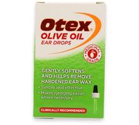 Otex Olive Oil Ear Drops For Natural, Gentle Removal of Excessive, Hardened Ear Wax. Bottle with Dropper Applicator, 10 ml (Pack of 1)