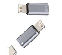 OTG Audio Adapter USB-C female to Lightning male(2Pack) for iPhone for iPad for Apple Devices Cable Female to Male Connector Card Reader Headphone Camera Charging Dongle Type C Earphones