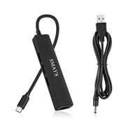 OTG USB Ethernet Adapter Compatible with Roku Express 4K+ 2021 and Fire TV Stick Streaming Media Player - Micro USB to 3-Port USB Hub with LAN & Power Cable