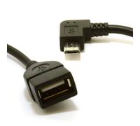 OTG USB On The Go Host Cable USB 2.0 A Female to Right Angle Micro B Plug