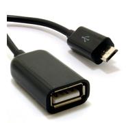 OTG USB On The Go Host HQ Adapter Cable USB A Female to Micro B Black