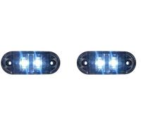 Other 2 X CLEAR 12V 2 LED SMD REAR SIDE MARKER LIGHT POSITION TRUCK TRAILER E-MARKED