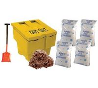 Other 250kg Yellow Grit Bin Kit with Rock Salt and Shovel