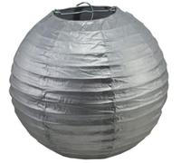 Other ® 30Cm / 12", 60 W - Classic Round Bamboo Style Ribbed Paper Lantern Lamp Shade Silver Grey NEW Elegant Colour Lampshade