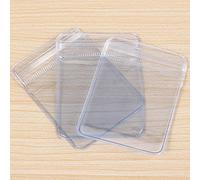 Other 50 pcs Premium Durable Grip Seal Coin Bag - 50mm x 70mm (Medium) - Clear PVC - Crystal - For Coins, Favours, Crafts - 50 Pack - All Ages