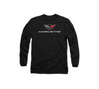 Other Chevrolet Corvette Modern Emblem Long Sleeve T-Shirt, Black | Size: XL Other Black XL