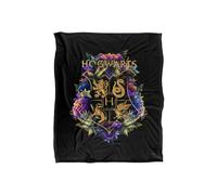 Other Harry Potter 152x127 cm Hogwarts Multi-Colored Floral Crest Blanket Other Multicolor 152x127 cm