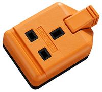 Other Heavy Duty Single Socket Trailing Socket, without Plug and Cable, 13 Amp, Orange