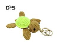 (Other) Knitted Turtle Keychain Exquisite Yarn Crochet Compact Size Portable Keyring Cartoon Style Mini Turtle Keychain