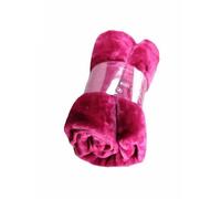 Other New Soft Warm Mink Faux Fur Fleece Sofa throw over bed spread blanket 3 size (FUSHCIA, KING SIZE 200 x 240)