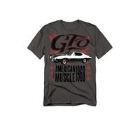 Other Pontiac Gto Flames T-Shirt, Charcoal in Grey | Size: Small Other Grey S
