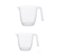 Other ® Set of 2 Plastic Wham 1L Mixing Measuring Jugs, Sturdy and Hardwearing, Easily Storable and Stackable, Measuring Scale embosed Markings on The Side in ml and Ounces, BPA Free (1L Twin Pack)