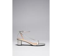 & Other Stories Sanda Block Heel Sandalette Silver size 36 | Sandals Outlet | Women | Brown 36