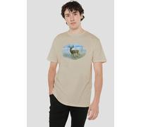 Other Wildlife Out Of The Mist Mule Deer T-Shirt, Sand in Yellow | Size: 2XL Other Yellow 2XL