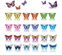 otherbrand 48Pcs Butterfly Charms Pendant, EBANKU Enamel Pendants Necklace Bracelet Charms Jewellery Craft Decoration Accsessories for DIY Jewellery Making