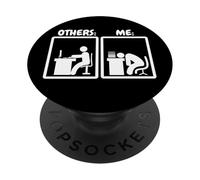 Others Vs. Me Workaholic Stickmen Leader Manager Office PopSockets Adhesive PopGrip