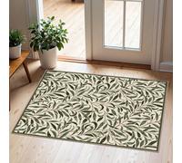 Othilic Front Door Mat Outside Entrance - 2x3 Boho Non-Slip Washable Spring Doormat Indoor Outdoor Entrance Sage Olive Green Leaf Rug Small Throw Rugs for Entryway Bedroom Kitchen Front Porch Decor