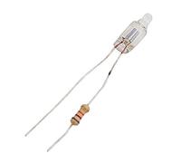 Othmro 100 Pieces F5 5x13mm AC 220V Bright Red Light Neon Light Bulb Indicator Lamp 82K Ohm DIY Replacement Part with Resistor 82K