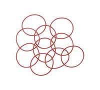 Othmro 10pcs Silicone O-Ring, 52mm OD 48mm ID 2mm Width, Sealing Gasket Silicone, Seal Rings Gasket for Plumbing Automotive Repair, Red