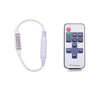 Othmro 11-Key RF Mini Wireless Remote Controller with DC Connector for Single Color 3528 5050 LED Strip Lights 1PCS