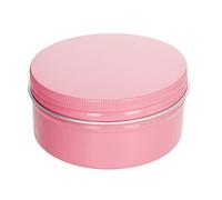 Othmro 150ml Aluminium Tin Jars, 1pc Round Metal Tins Empty Storage Containers, Makeup Storage Can Candles Jars Tins with Lid for DIY Crafts Travel Storage Pink (150ml/5oz)