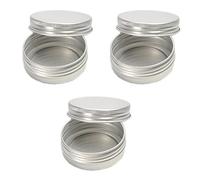Othmro 16pcs Aluminium Tin Jars, 1oz Small Containers Tins with Screw Lids, Empty Can Travel Tins for Candles, Cosmetic, Soap Silver (30ml/1oz)