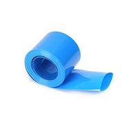 Othmro 1pc 18650 Battery Wraps, 32mm Width Flat PVC Heat Shrink Tubing Battery Insulating Cover Protective Sleeve for 18650 Single Battery, 2.5m Length (Blue)