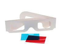 Othmro 1pc 3D Glasses Red-Blue Cardboard Glasses DIY White Paper Glasses Frame 3D Glasses for 3D Virtual Video, 3D DVDs, 3D Video Games, Comics, Images